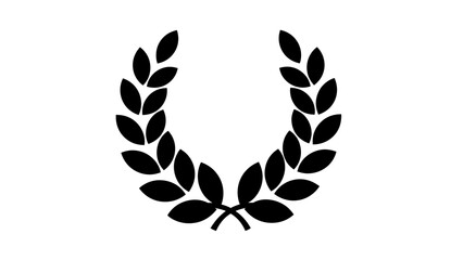Laurel Wreath: A classic symbol of triumph and achievement, elegantly rendered in a minimalist style, the wreath represents victory, honor, and enduring legacy. 