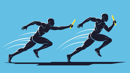 Black vector silhouettes of male and female football players and athletes in action running and jumping with a ball during a competitive sports game illustration