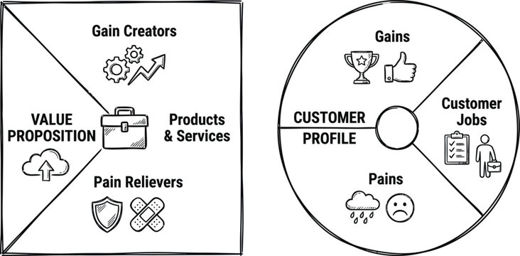 Value Proposition Canvas Business Strategy Tool Diagram