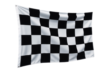 Checkered Flag Waving, Isolated