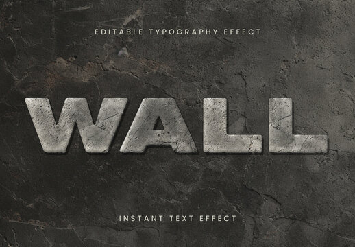 Concrete Stone Wall Text Effect