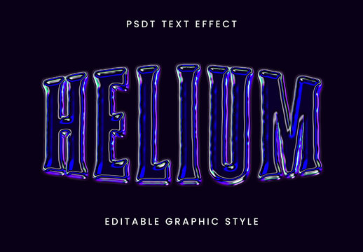 Blue And Purple Iridescent Chrome Text Effect Liquid Bold Shiny Font