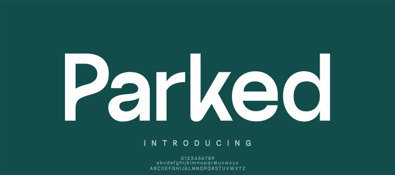 Parked Creative psychedelic sans serif alphabet display font vector. Ink trap decorative typeface