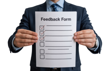 Feedback Form in Hand