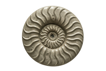Obraz premium Fossil Ammonite Shell Isolated