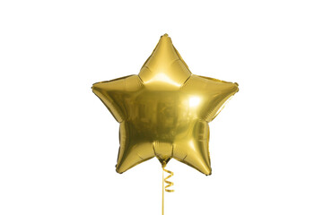 Gold Star Balloon on Transparent Background