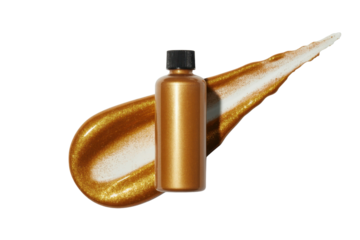 Golden Tanning Oil Isolated