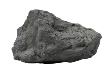 Grey Rock on Isolated Background