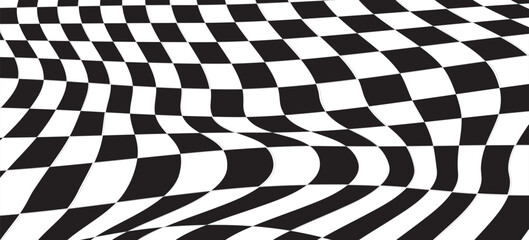 Race flag grunge background, car rally or motocross finish flag with vector checker pattern. Grunge race flag for car racing sport or bike speedway, motorsport