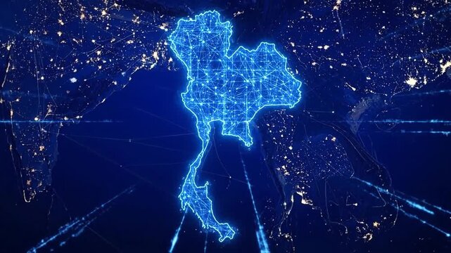 Thailands Digital Network - A Futuristic View of Connectivity and Innovation.