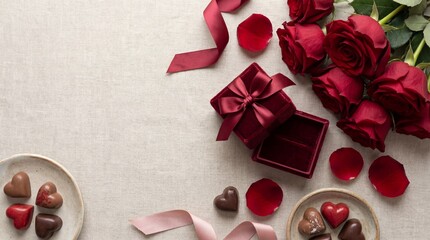 Romantic valentine's day gift arrangement