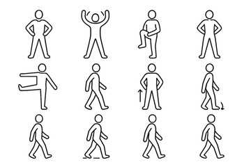 Stability blade healthy upright vector mobility step torso controlled icons gentle icon