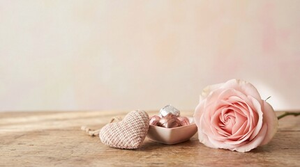 Delicate rose and engagement ring