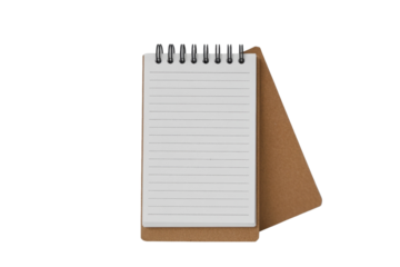 Notepad on transparent background
