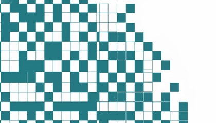 Fototapeta premium Abstract pixel grid vector illustration. Geometric square pattern background. Minimalist digital mosaic design isolated on white