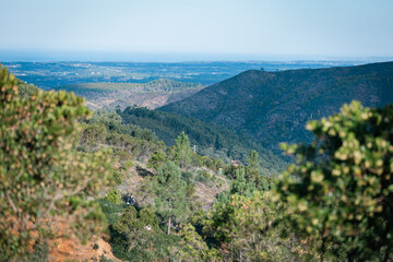 view from the top of the mountain in algarve