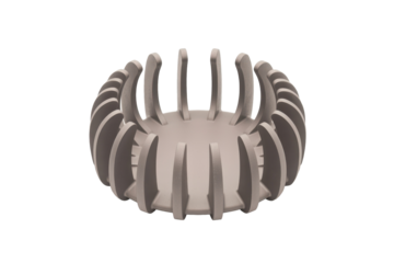 Radial Heatsink on Isolated Background