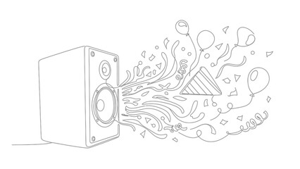 Sound wave explosion from speaker © rglstrm