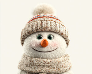 snowman isolated on white background