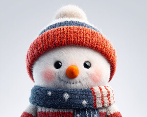 toy snowman on a white background