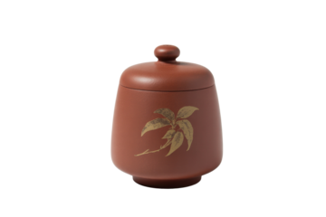 Terra Cotta Jar with Tea Leaf