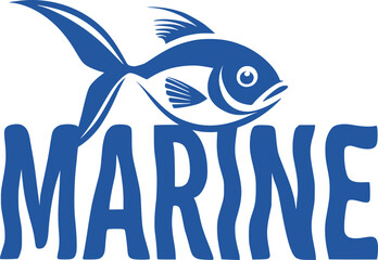 Fish and wavy marine message