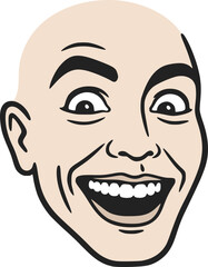 Creative design of happy face draw