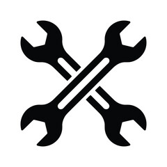 Two vector wrenches crossed as a mechanical tool icon.
