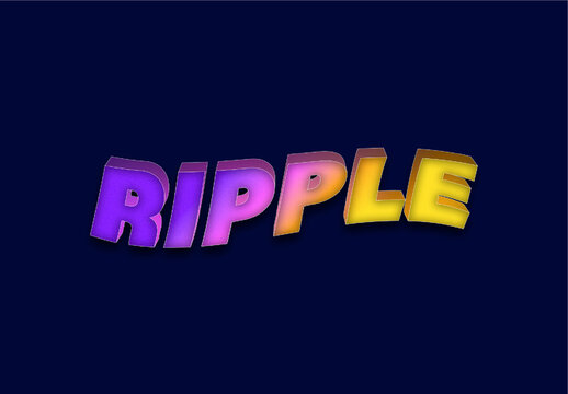 Colorful Wavy Text Effect Ripple Gradient Bold 3D Font