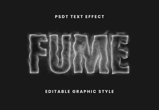 White And Gray Fume Text Effect Smoky Vapor Font