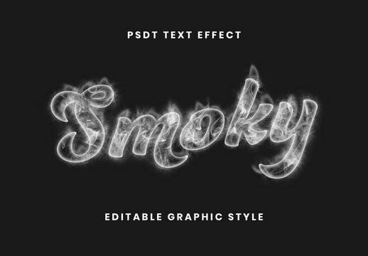 White Fume Text Effect Script Smoke Font