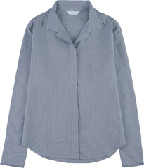 Fototapeta premium Blue striped long sleeve shirt isolated on transparent background