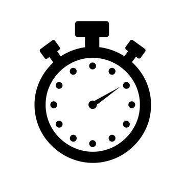 Black Stopwatch Icon Design transparent background