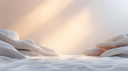 Serene snowscape at dawn