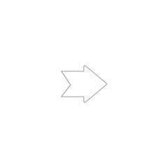Right Arrow Outline Icon for User Interface
