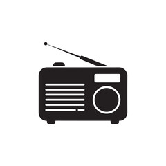 Vintage Radio Icon &ndash; Portable Audio Broadcasting and Music Receiver Symbol for Media and Communication Design.
