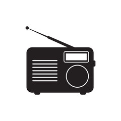 Vintage Radio Icon &ndash; Portable Audio Broadcasting and Music Receiver Symbol for Media and Communication Design.