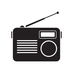 Vintage Radio Icon &ndash; Portable Audio Broadcasting and Music Receiver Symbol for Media and Communication Design.