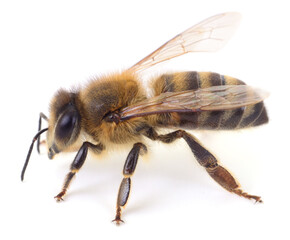 Honey bee isolated on white background
