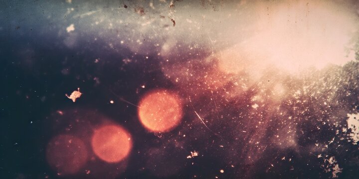 Vintage film texture with warm light spots dust and soft grain - Powered by Adobe