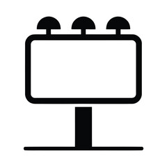 Blank billboard advertising vector illustration