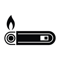 Cigarette lighter flame vector illustration