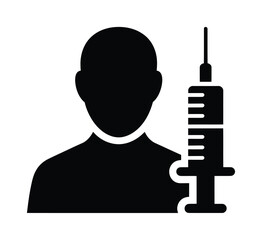 Vaccination injection healthcare vector illustration