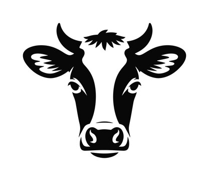 cow head farm animal face vector artwork