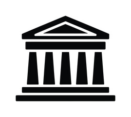 classical government building pillar vector icon