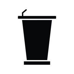 Lecture podium silhouette speaker stand icon