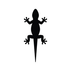 Lizard silhouette top view reptile animal icon