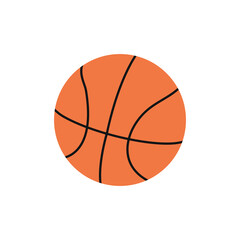 Basketball ball vector illustration. White background.
