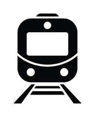 Train front vector icon railway transport