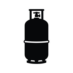 Gas cylinder silhouette LPG storage container icon